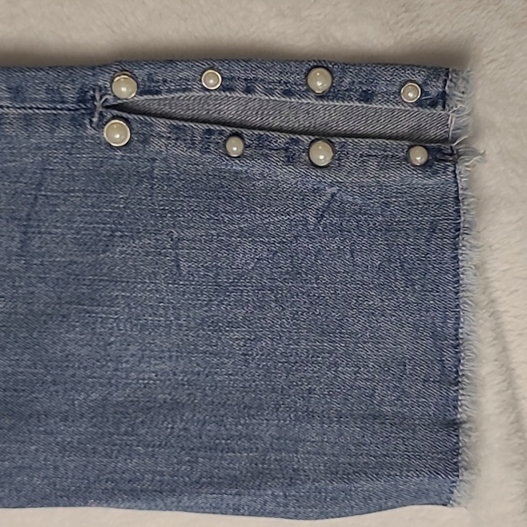 Zara Badic denim Jean with pearl detail - Picture 3 of 9